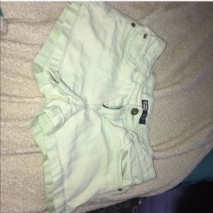 Mint green shorts